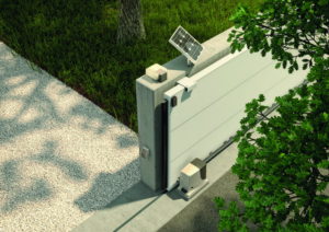 Solar powered gate
