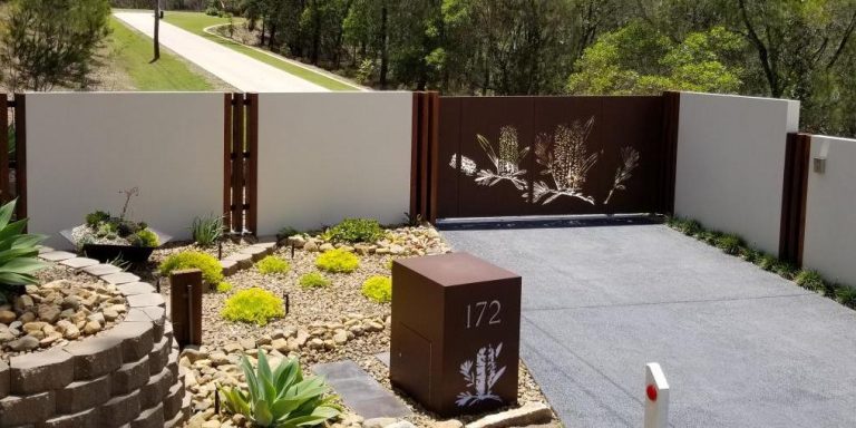 Custom Brisbane Automatic Gate with beautiful design