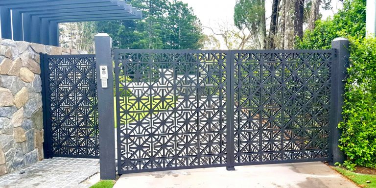 Beautiful Laser Cut Gate Design Aluminium BAGS Brisbane Automatic Gate Systems