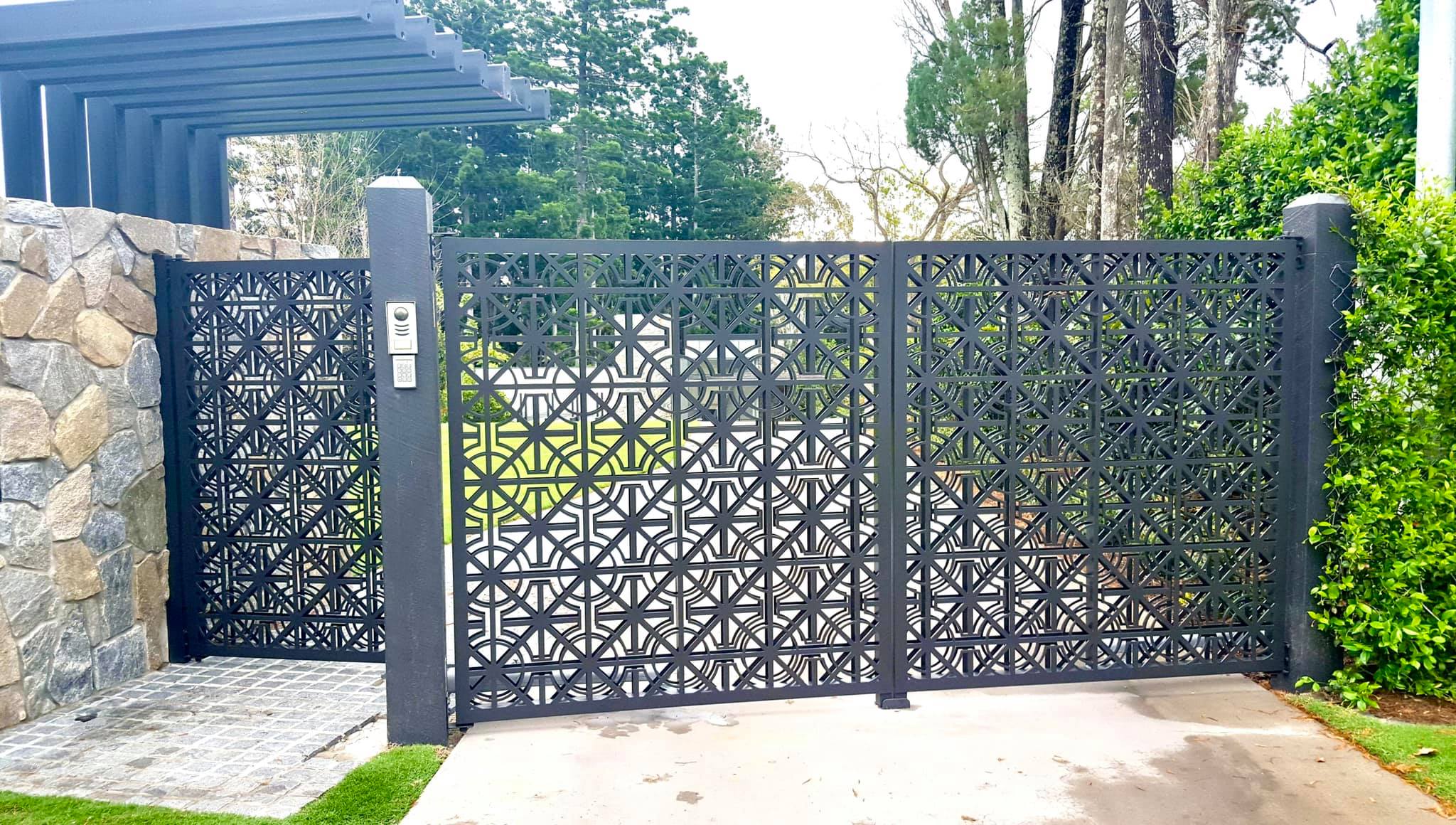 Beautiful Laser Cut Gate Design Aluminium BAGS Brisbane Automatic Gate Systems